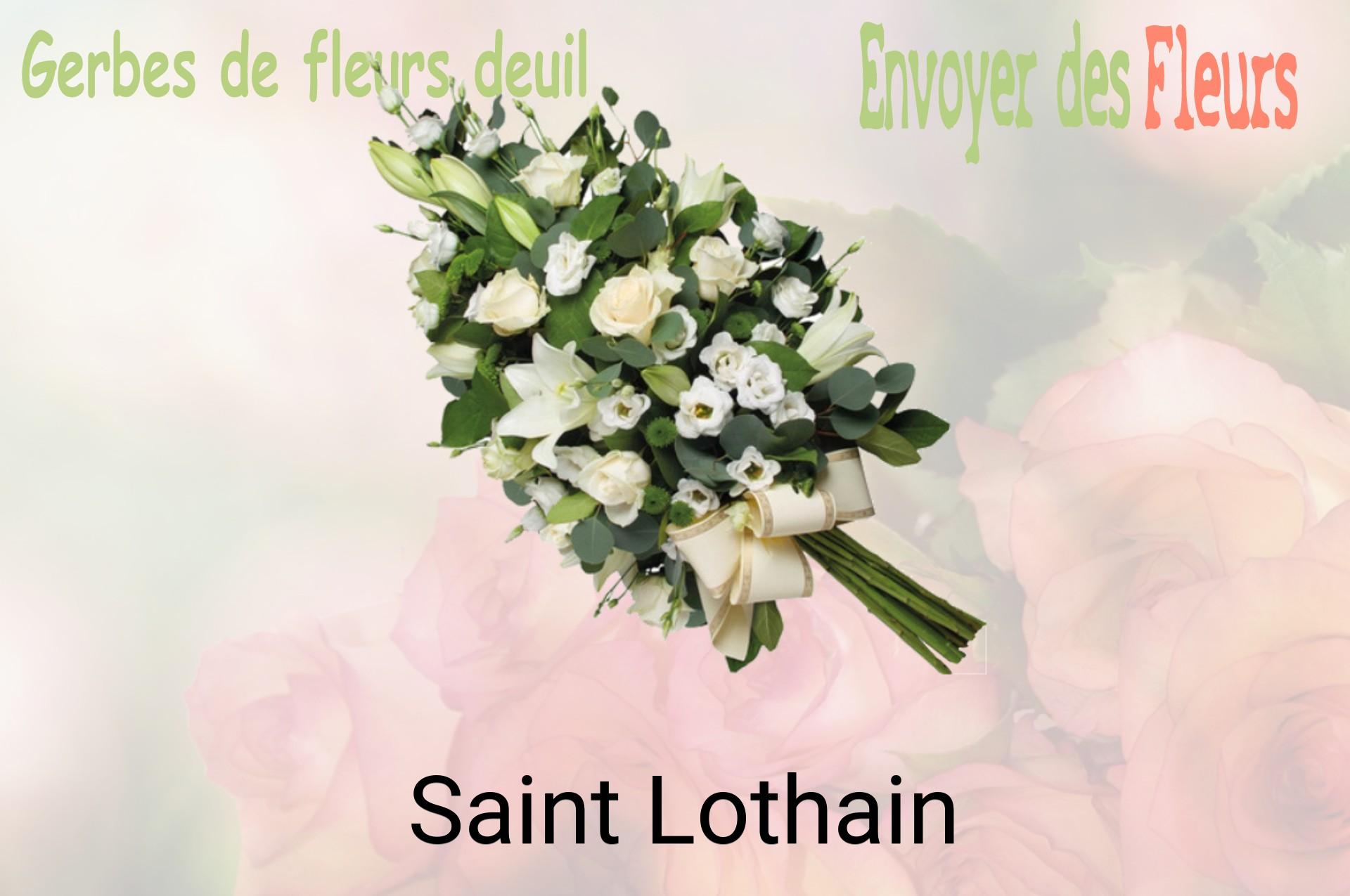 Gerbe de fleurs de deuil livrée à Saint-Lothain